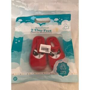 New Tiny Feet Knitted Baby Shoes 5in Breathable Non-Slip Soft Sole Infant NIP